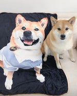 ❥顔のみ❥ クーラー対応 猫・犬カスタム 用品 絵描くブランケット ♪ オーダーメイド