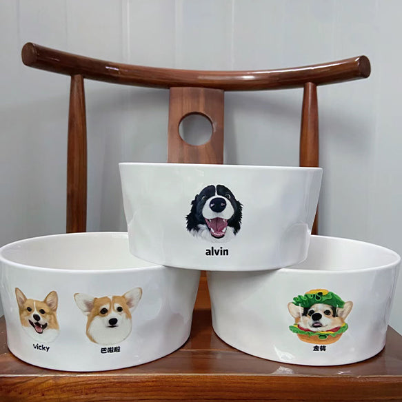 カスタム ペットフードボウル オリジナル ✨ 猫用 犬用 食器 ペット 名前 用品